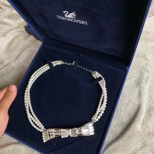 Pearl and crystal necklace